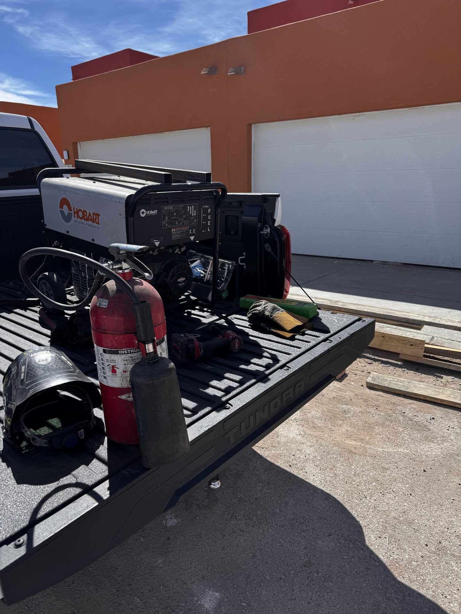 Sandbar Fabrication mobile welding rig loaded with an engine driven welder and site equipment